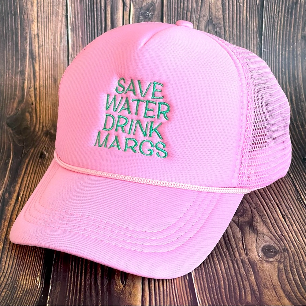 Save Water Drink Margs Trucker Hat Beach Vacation NEW
